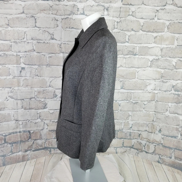 Vintage West German Wool  Jacket Charcoal Gray Button Front Lined Size 40 - Picture 8 of 14